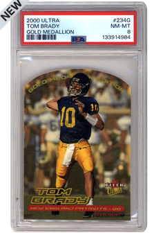 2000 Tom Brady Ultra Gold Medallion PSA 8
