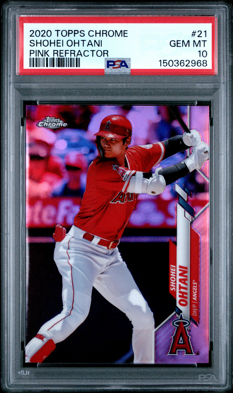 2020 TOPPS CHROME #21 SHOHEI OHTANI PINK REFRACTOR